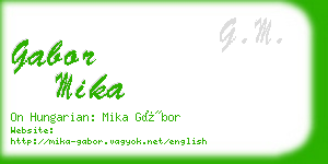 gabor mika business card